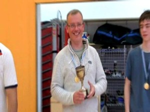 Mike McKay with the trophy.